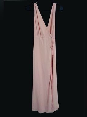 Tobi Blush Pink Sleeveless Wrap Maxi Dress